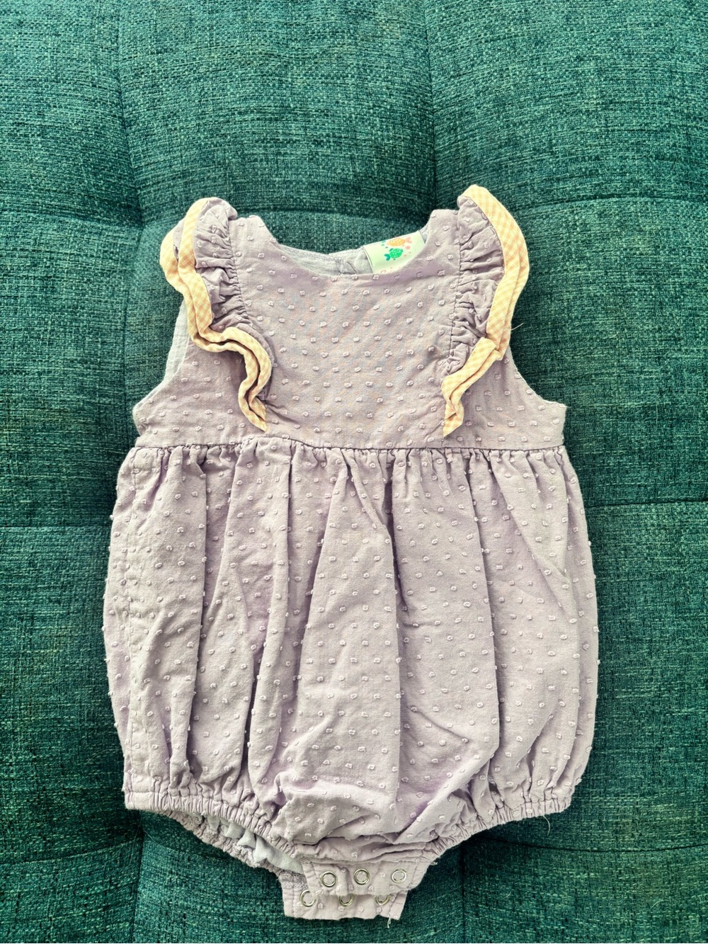 Girls' Lavender Ruffle One-Piece Romper - Stitchy Fish